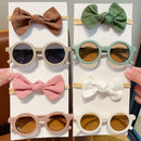 Conjunto Infantil 2pcs - Óculos de Moda e Tiara Fofa para Festas e Fotos