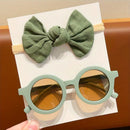 Conjunto Infantil 2pcs - Óculos de Moda e Tiara Fofa para Festas e Fotos