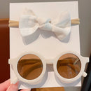 Conjunto Infantil 2pcs - Óculos de Moda e Tiara Fofa para Festas e Fotos