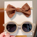 Conjunto Infantil 2pcs - Óculos de Moda e Tiara Fofa para Festas e Fotos