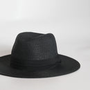 Fedora de Palha para Homens - Chapéu Panamá de Verão com Aba Larga