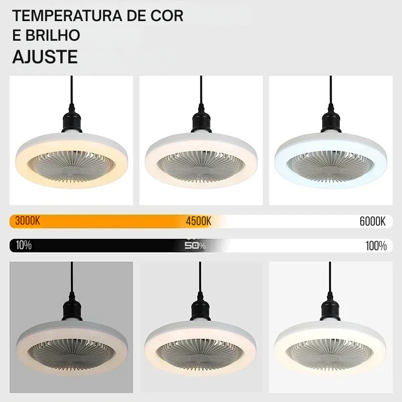 ﻿ ClimaLuz™ – Ventilador de Teto 2 em 1 com Luz LED [Frescor e Iluminação Inteligente com Controle Remoto]