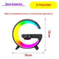Carregador Sem Fio Multifuncional 5 em 1 – Base com Som, Luz RGB e Carregamento Rápido para Organizar e Turbinar Sua Rotina
