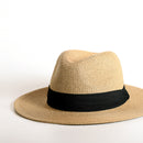Fedora de Palha para Homens - Chapéu Panamá de Verão com Aba Larga