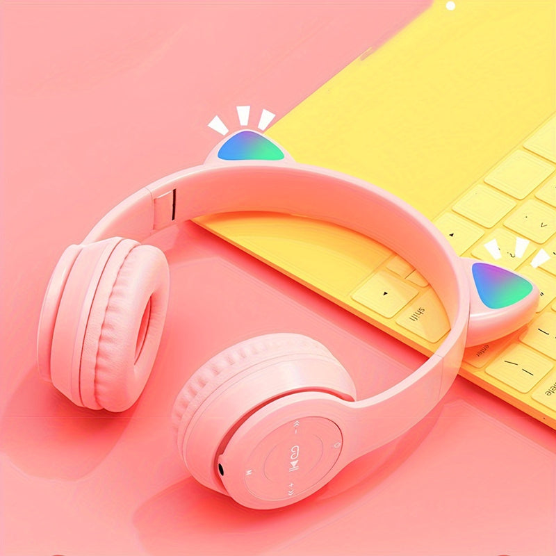 Fones de Ouvido Sem Fio LED Dobráveis – Conforto e Estilo para Jogos