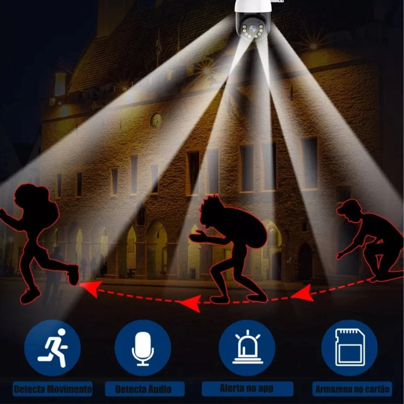CamLuz 360º – Lâmpada com Câmera Wi-Fi Full HD [Segurança Invisível e Inteligente]