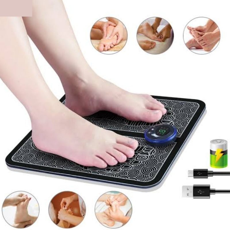 RelaxFlex EMS Foot Massager – Alívio Elétrico para Cãibras e Pés Inchados