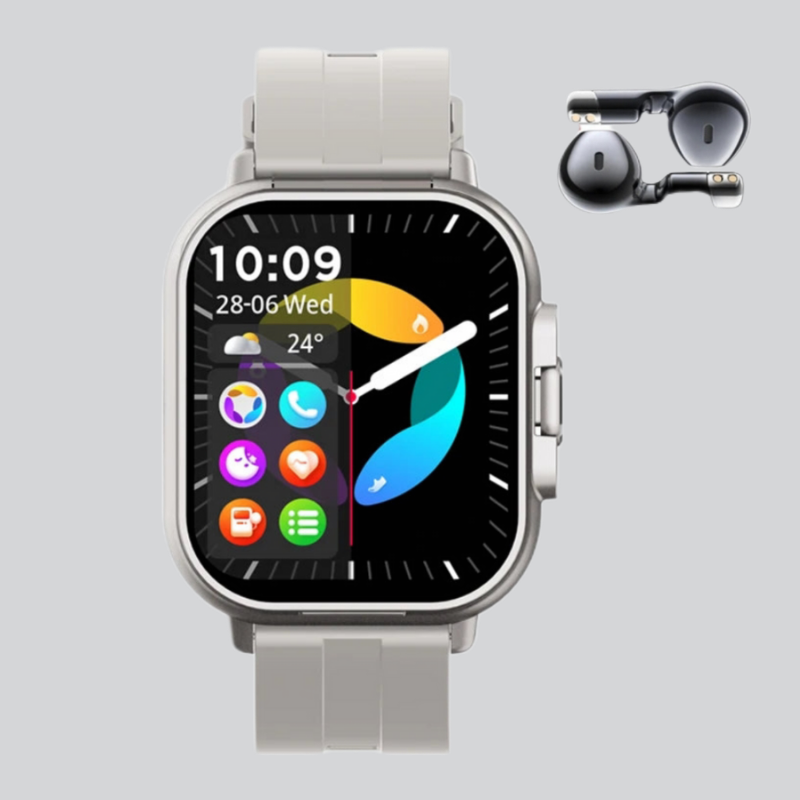 DualTech 2024 – Smartwatch 2 em 1 com Fone Bluetooth e Monitoramento GPS