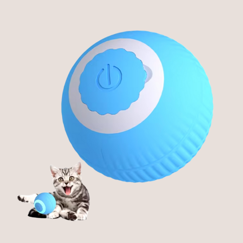FelineFun – Bola Rolante Automática com Cauda Falsa para Gatos e Cães