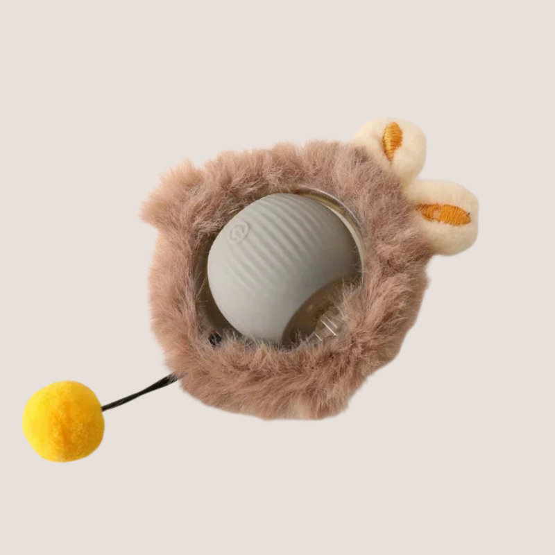 FelineFun – Bola Rolante Automática com Cauda Falsa para Gatos e Cães
