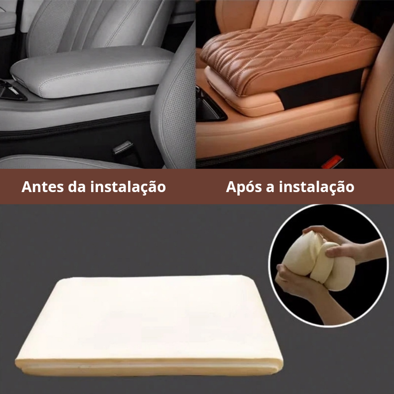 Almofada de Apoio de Braço 5CM – Conforto e Estilo para o Console do Carro