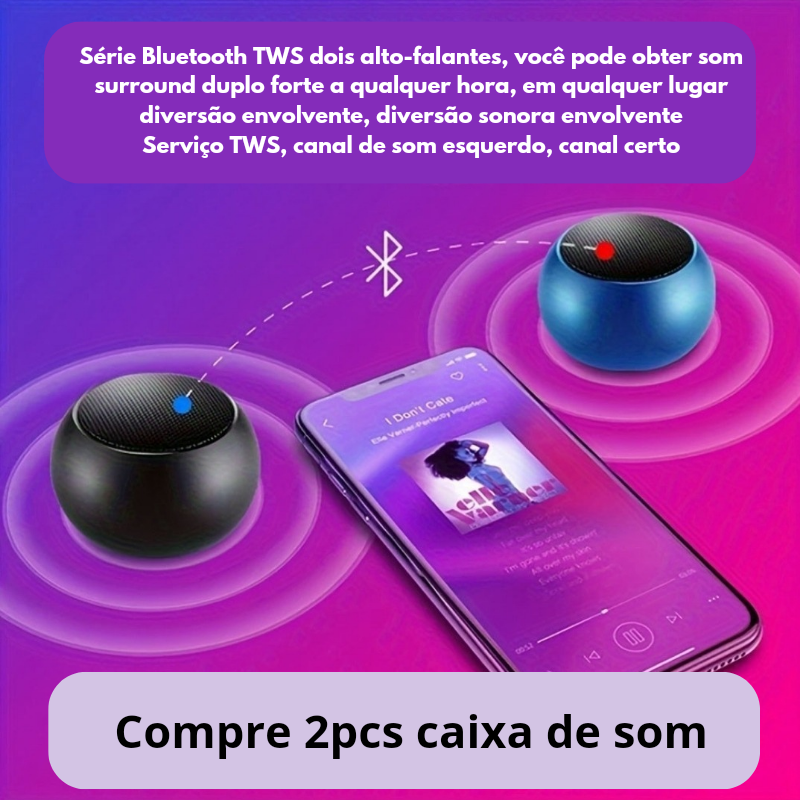 M3 Flash – Alto-falante Portátil com Subwoofer e Bateria Recarregável