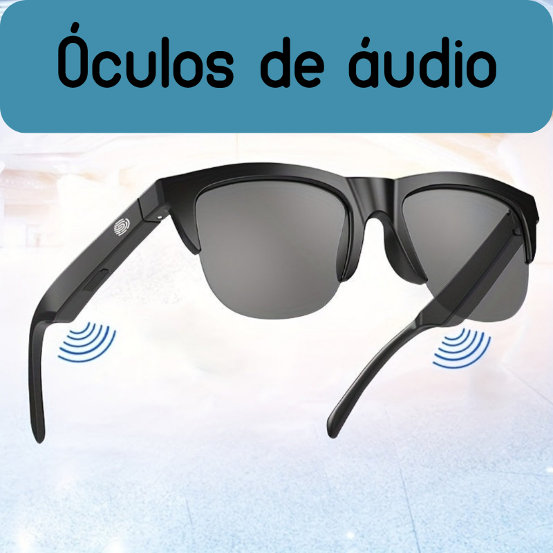 Óculos Inteligentes Bluetooth 5.3 – Áudio HIFI com Microfone e Controle Touch