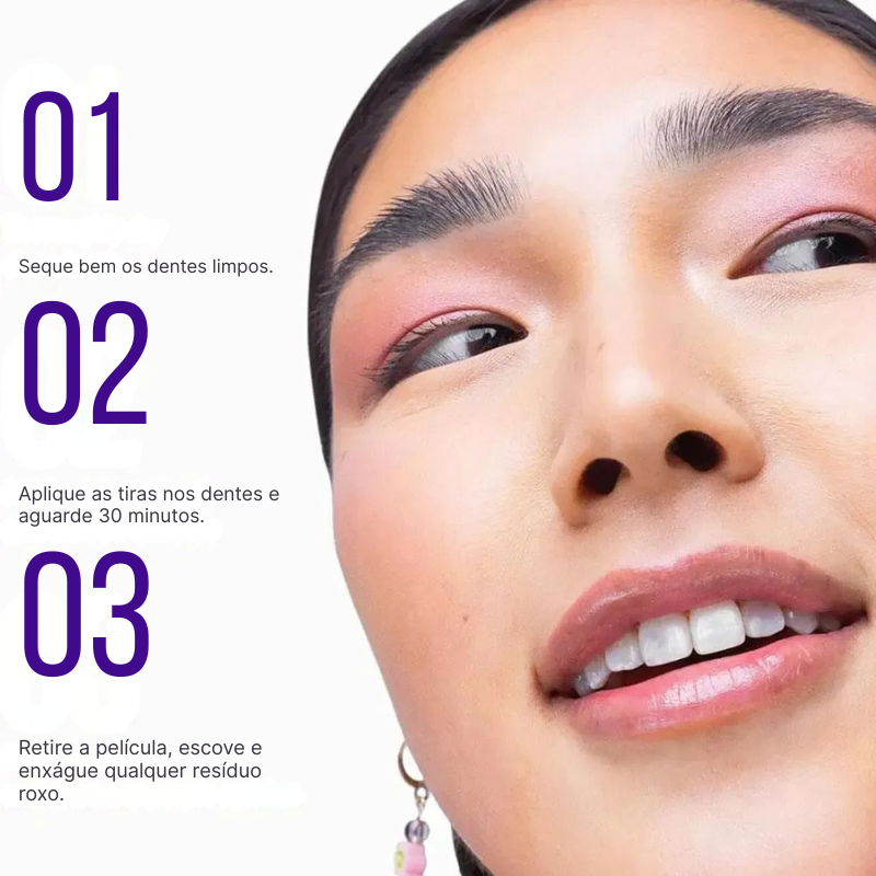 Hismile V34 – Tiras Clareadoras de Dentes [Branco Rápido e Seguro] | Clareamento, Remove Amarelado