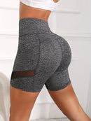 Shorts de Yoga Cintura Alta com Bolsos - Controle de Barriga e Conforto