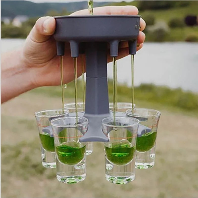 ShotMaster™ – Dispensador de Bebidas 6 Copos [Diversão Garantida em Festas e Reuniões]