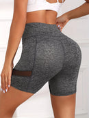 Shorts de Yoga Cintura Alta com Bolsos - Controle de Barriga e Conforto