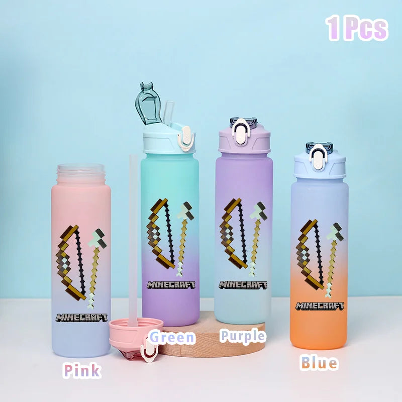 BlockBottle™ – Garrafa de Água Minecraft 900ml [Divertida, Leve e à Prova de Vazamentos]