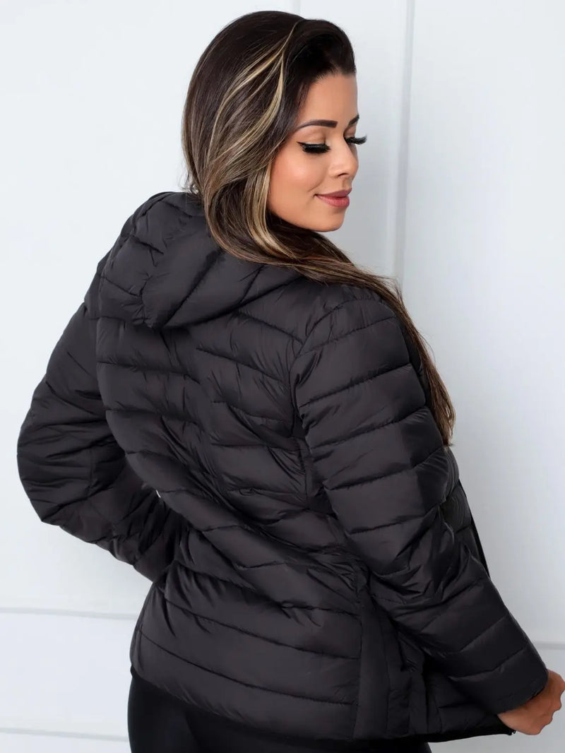 ThermaLux – Jaqueta Bobojaco Feminina c/ Capuz Removível Preta