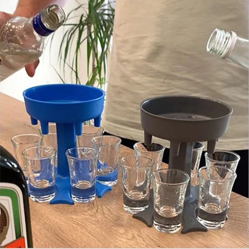 ShotMaster™ – Dispensador de Bebidas 6 Copos [Diversão Garantida em Festas e Reuniões]