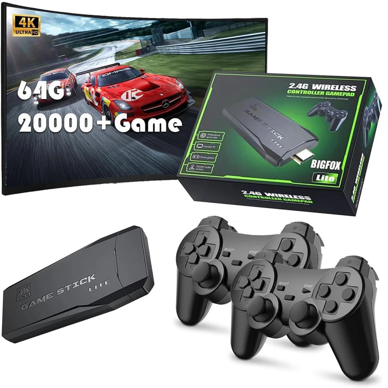 Console de Videogame Retrô 4K – Game Stick Portátil com 20.000 Jogos