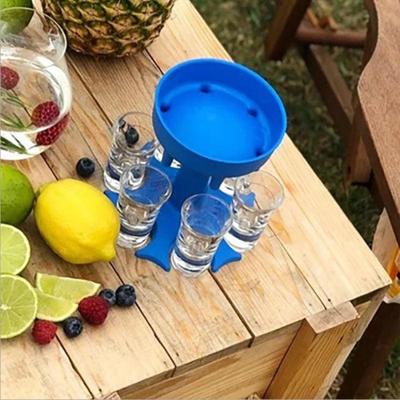 ShotMaster™ – Dispensador de Bebidas 6 Copos [Diversão Garantida em Festas e Reuniões]