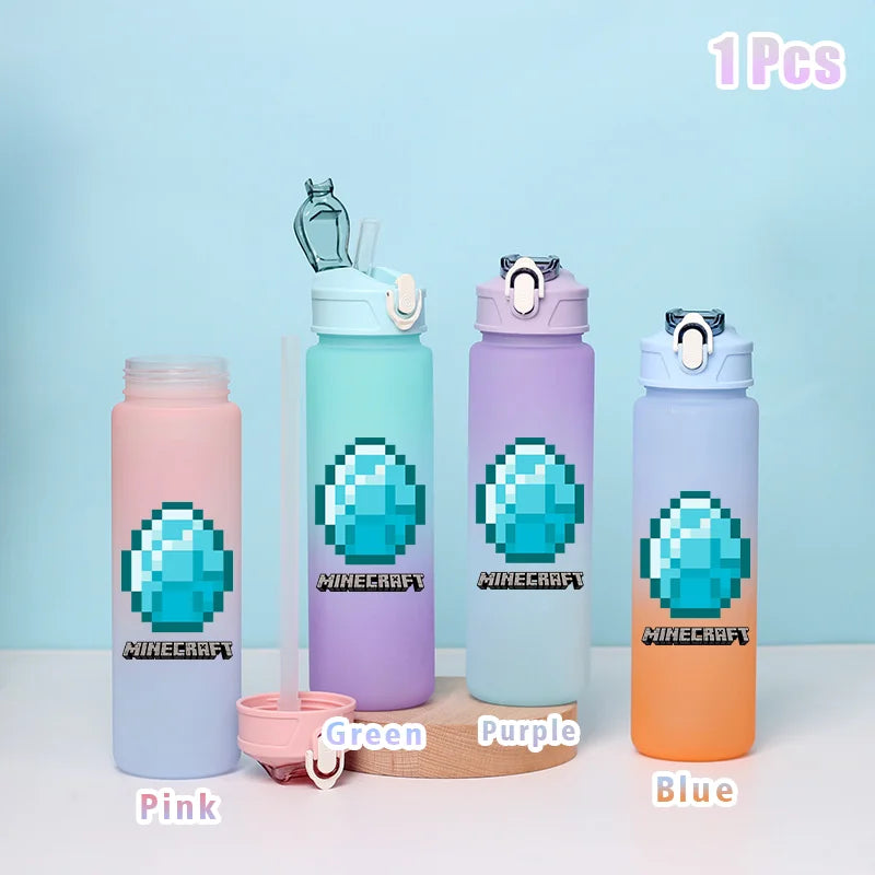 BlockBottle™ – Garrafa de Água Minecraft 900ml [Divertida, Leve e à Prova de Vazamentos]