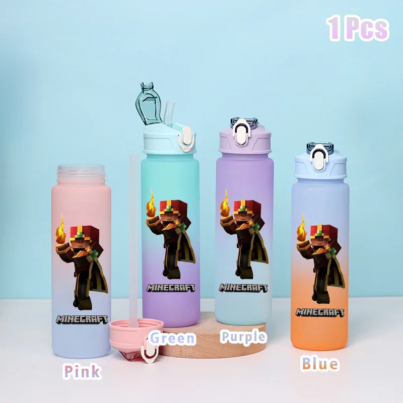 BlockBottle™ – Garrafa de Água Minecraft 900ml [Divertida, Leve e à Prova de Vazamentos]