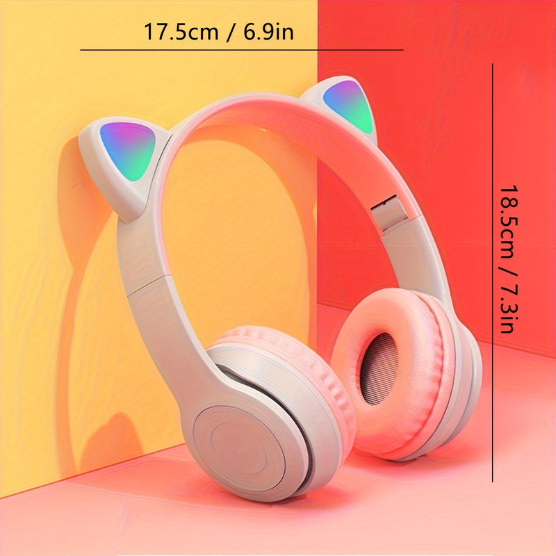 Fones de Ouvido Sem Fio LED Dobráveis – Conforto e Estilo para Jogos