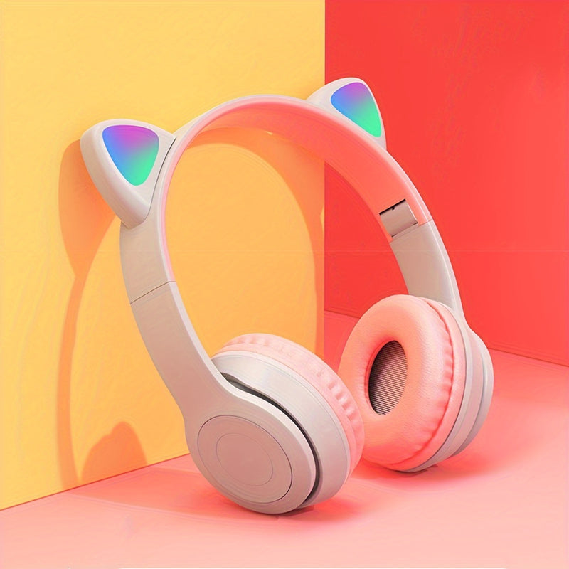 Fones de Ouvido Sem Fio LED Dobráveis – Conforto e Estilo para Jogos