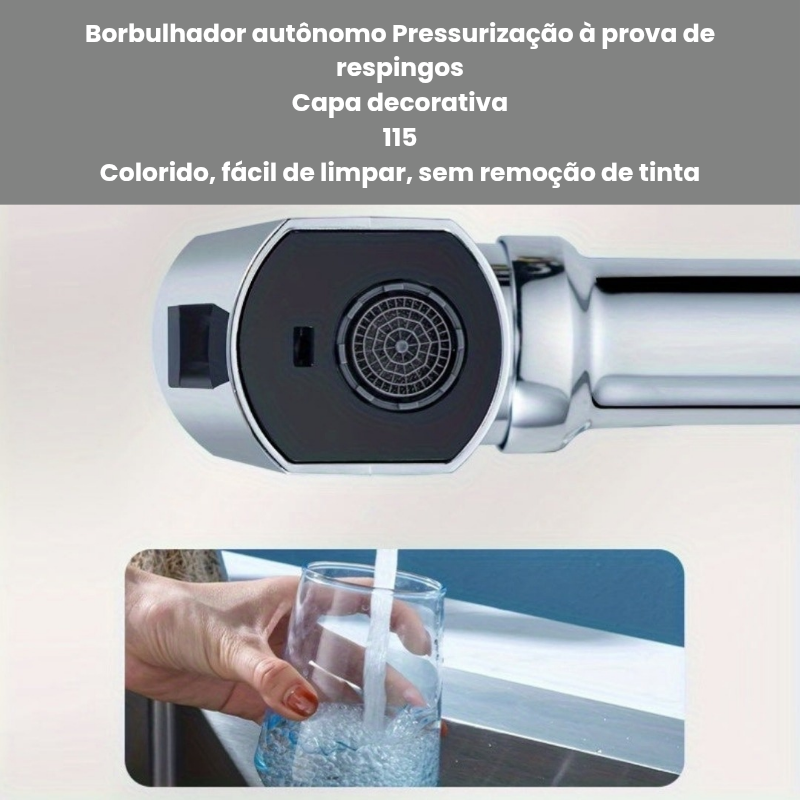 Torneira de Cozinha 3 em 1 Rotativa 360° - Design Moderno e Funcional!