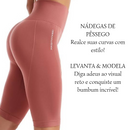 Short Esportivo Cintura Alta Feminino - Push Up & Controle de Barriga