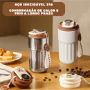 Garrafa Térmica Inteligente com Display LED - Aço Inoxidável 316, Mantém a Temperatura por Horas, Ideal para Café, Chá e Bebidas Quentes ou Frias
