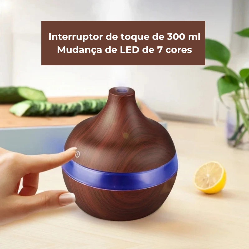 ZenWood – Umidificador Difusor de Ar Elétrico [Aromaterapia Relaxante em Cada Canto